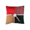 Kurt Adler 15.5" Red and Green Plaid Square Christmas Throw Pillow